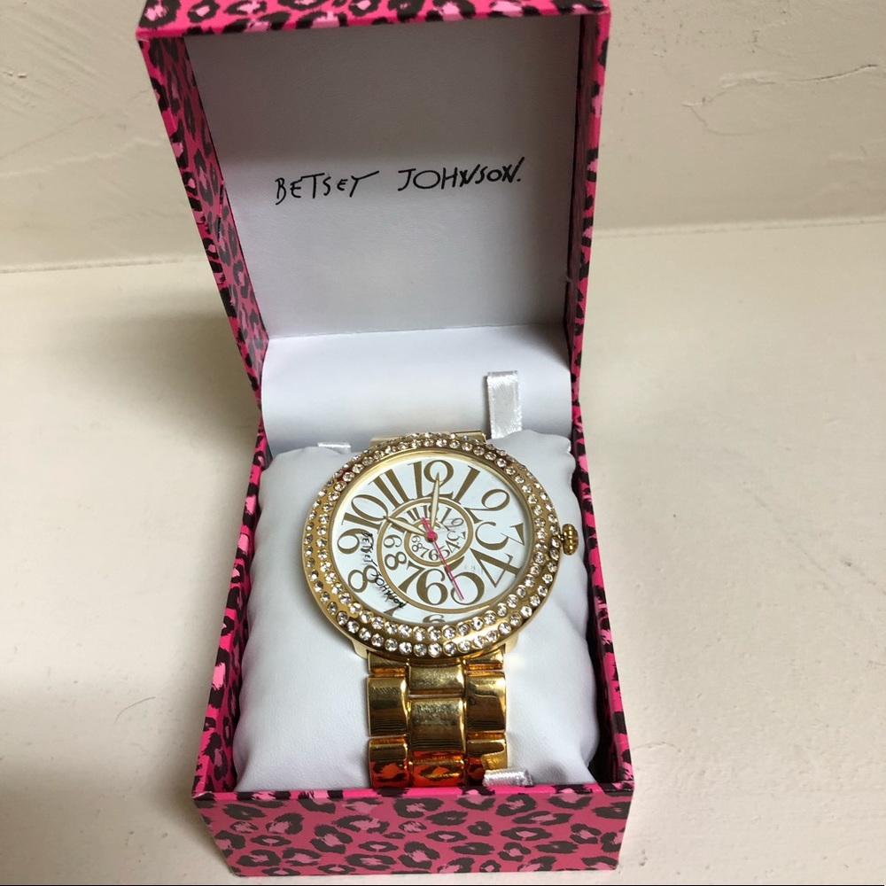 Brand New Betsey Johnson Gold Watch